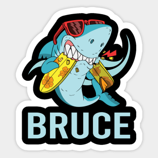 Funny Shark - Bruce Name Sticker